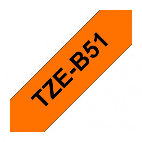 "BROTHER P-Touch TZE-B51 schwarz auf neon orange 24mm"