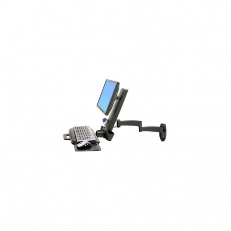 "ERGOTRON Combo Arm der Serie 200 schwarz fuer LCD bis 61cm 24 Zoll Tastatur Maus Handballenauflage 