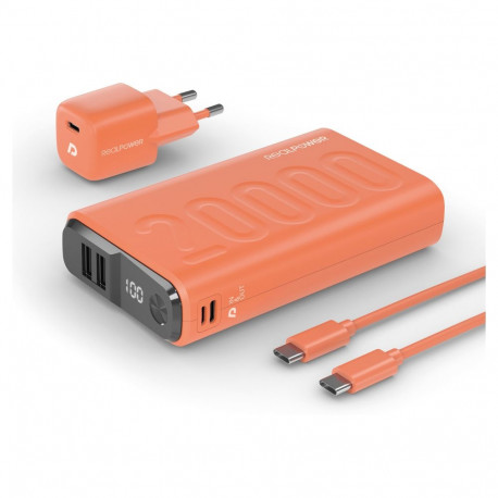 RealPower PB-20000 oranž 20.000mAh akupanga komplekt