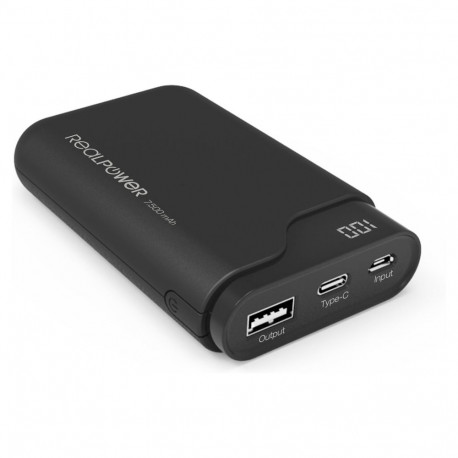 "RealPower Powerbank PB-7500C schwarz 7.500mAh"