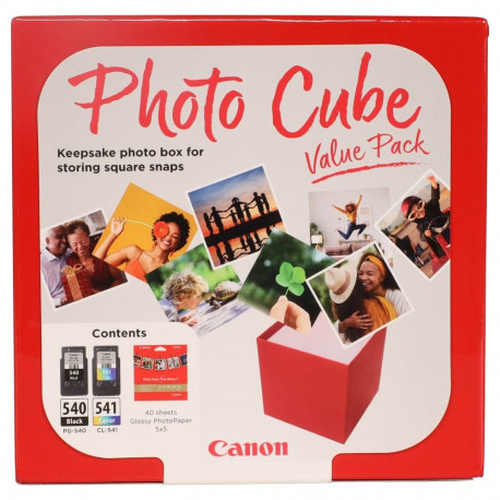 "Canon PG-540 + CL-541 schwarz, color Druckerpatronen + Fotopapier, 2er-Set"