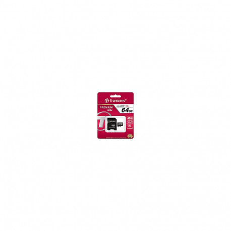 "CARD microSD Card 64GB Transcend SDXC Class10 w/adapter"