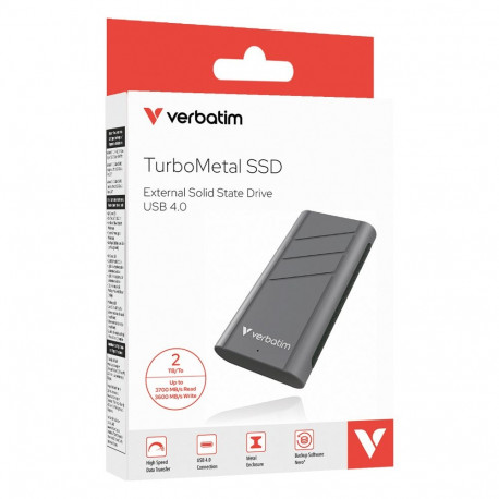 "2TB Verbatim USB 4.0 Typ-C TurboMetal Metall"