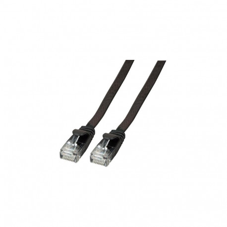 "EFB RJ45 Flachpatchkabel U/UTP, Cat.6A, PVC, 3m, schwarz"