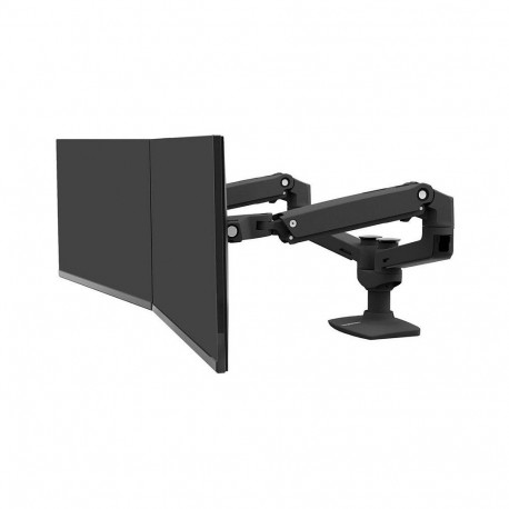 "Ergotron LX Dual Side-by-Side Arm - Befestigungskit (Spannbefestigung für Tisch, Tischplattenbohrun