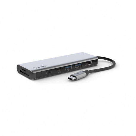 "Belkin USB-C 7-in-1 Multiport Adapter, Grau"