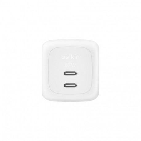 Belkin WCH020kqWH kahe USB-C pordiga 67W PD + PPS laadija, valge