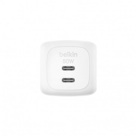 "Belkin Ladegert Dual USB-C 50W PD + PPS ,wei WCH019kqWH"