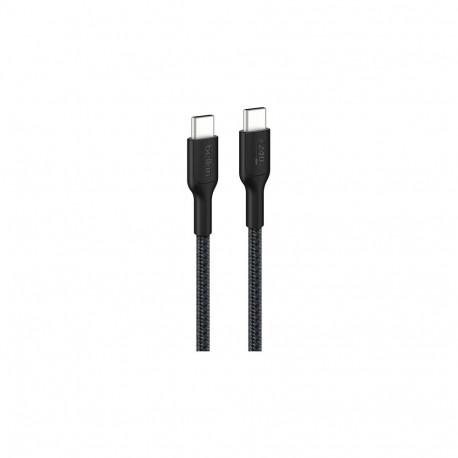 "Belkin USB-C auf USB-C Kabel Geflochten, Schwarz, 1m, 240W"