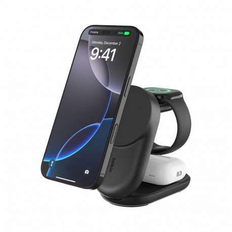 "Belkin Wireless Charger mit QI2 (3-in-1), Schwarz, 25W"