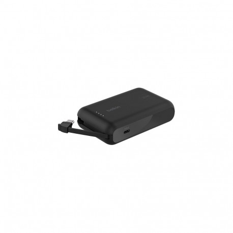 "Belkin Powerbank mit integriertem USB-C Kabel, Schwarz, USB-C, 10.000 mAh"