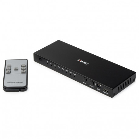 "LINDY 4 Port HDMI 8K60 Switch mit eARC"