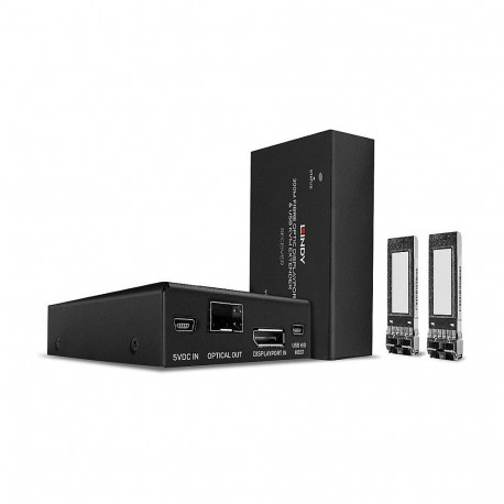 LINDY 300m fiiberoptiline DisplayPort 1.2 KVM-pikendi