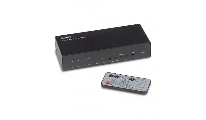 "LINDY 4x2 HDMI 2.0 18G Matrix Switch"