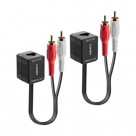 LINDY stereoheli pikendi Cat.5/6 500m 2x RCA