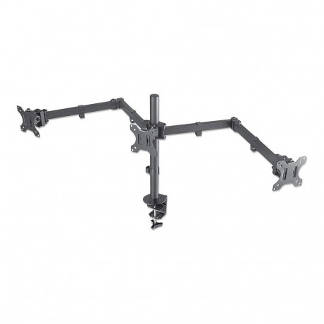 "MANHATTAN LCD Monitorhalterung fuer 3 Displays zweichfach schwenkbar Tischhalterung mit 2 Monitorar