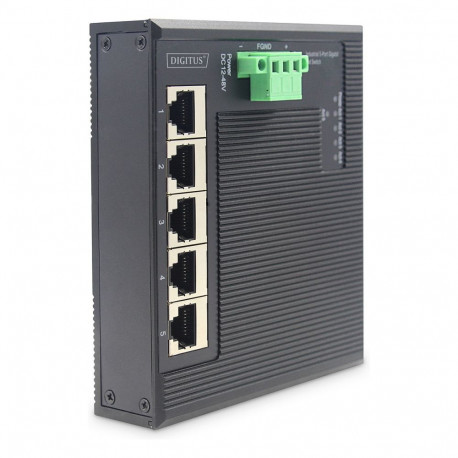 "DIGITUS 5-Port Gigabit Industrie Flat Switch Unmanaged"