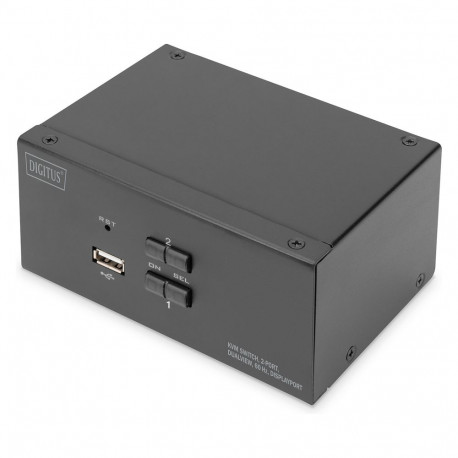 DIGITUS 2-pordiline kahe ekraaniga 4K DisplayPort KVM-lüliti