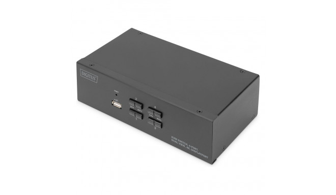 "DIGITUS KVM Switch 4 Port Dual Display 4K"