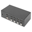 "DIGITUS KVM Switch 4 Port Dual Display 4K"