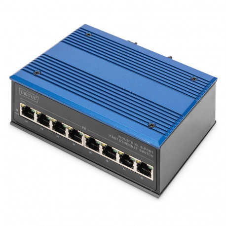 "DIGITUS 8-Port Fast Industrie Switch Unmanaged + 1 RJ45 Uplink"