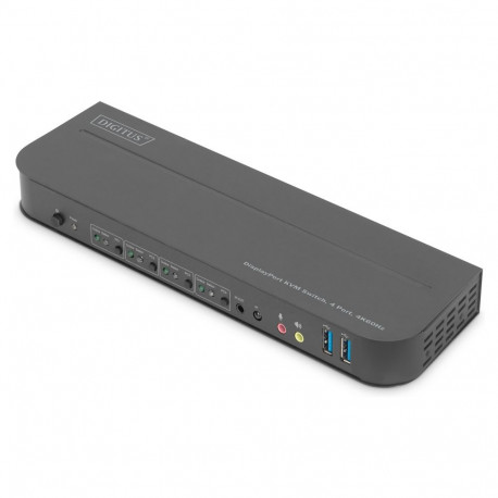 "DIGITUS KVM-Switch 4-Port 4K60Hz 4x DP in 1x DP/HDMI out"