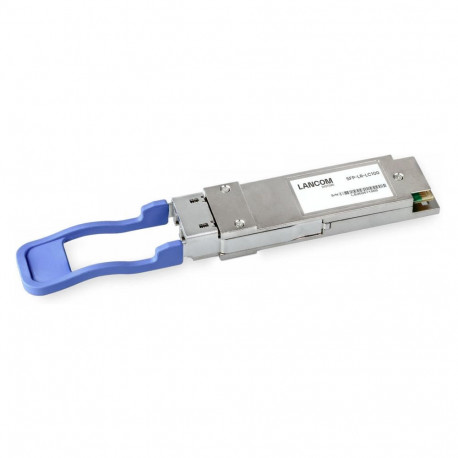 LANCOM 100GBASE-LR4-QSFP moodul LANCOM kommutaatorite QSFP28 portidega ühendamiseks, toetab 9 ?m ühe