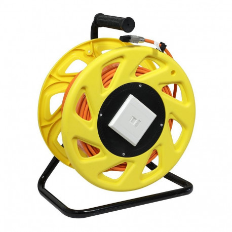 "Synergy21 Kabeltrommel, CAT6A, 50m, CAT7A Rohkabel S-STP(S/FTP), mit 1x Buchse/Stecker RJ45(CAT6A),