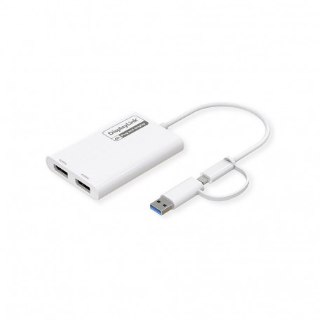 Roline Multi-DisplayLink adapter USB tüüp A+C - 2x DP, 4K