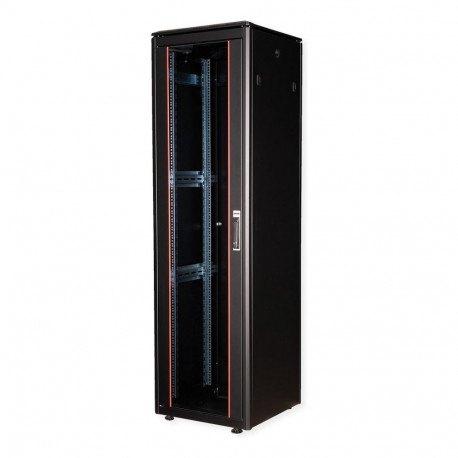 "ROLINE 19-Zoll Netzwerkschrank Pro 42 HE, 600x600 BxT Glastr schwarz"