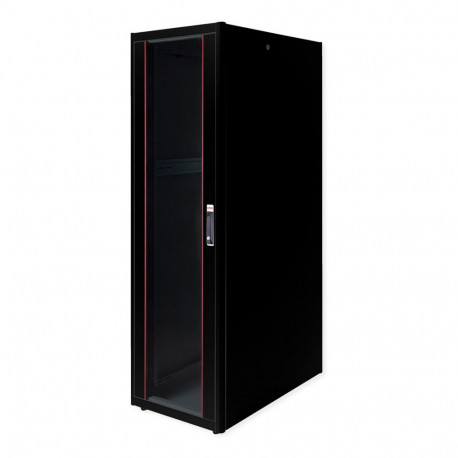 "ROLINE 19-Zoll Netzwerkschrank Basic 42 HE, 600x1000 BxT Glastr schwarz"
