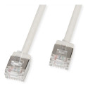 "ROLINE U/FTP DataCenter Patchkabel Cat.6A (Class EA), LSOH, slim, extra kurzer Stecker, grau, 5 m"