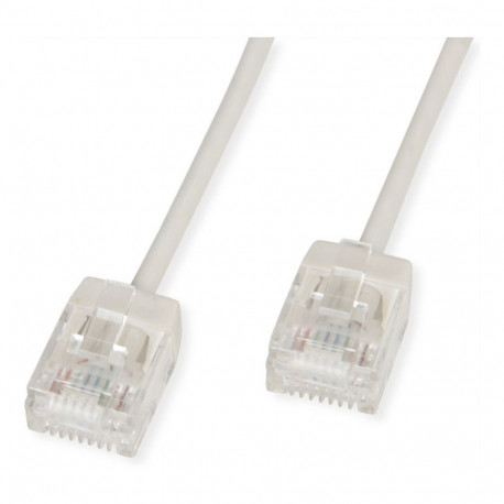 "ROLINE UTP DataCenter Patchkabel Cat.6A (Class EA), LSOH, slim, extra kurzer Stecker, grau, 2 m"