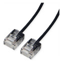 "ROLINE UTP DataCenter Patchkabel Cat.6A (Class EA), LSOH, slim, extra kurzer Stecker, schwarz, 5 m"