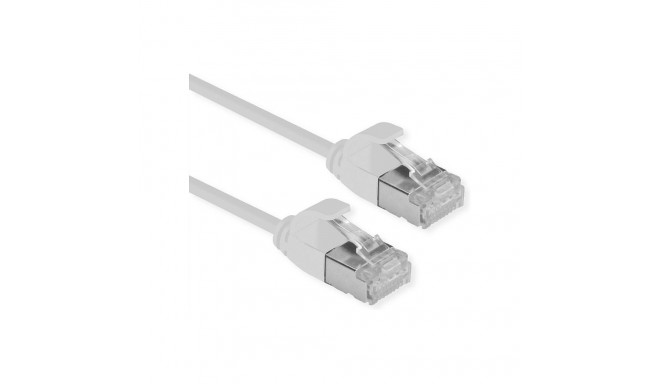 "ROLINE U/FTP DataCenter Patchkabel Cat.6A (Class EA), LSOH, slim, grau, 0,15 m"