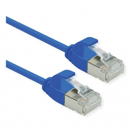 "ROLINE U/FTP DataCenter Patchkabel Cat.6A (Class EA), LSOH, slim, blau, 0,5 m"