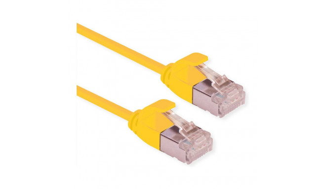 "ROLINE U/FTP DataCenter Patchkabel Cat.6A (Class EA), LSOH, slim, gelb, 0,5 m"