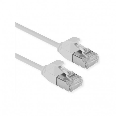 "ROLINE U/FTP DataCenter Patchkabel Cat.6A (Class EA), LSOH, slim, grau, 0,3 m"