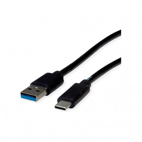 "ROLINE RM USB 3.2 Gen 1 Kabel, A-C, ST/ST, schwarz, 0,5 m"