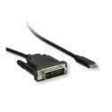 "ROLINE USB Typ C - DVI Adapterkabel, ST/ST, 2 m"