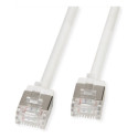 "ROLINE U/FTP DataCenter Patchkabel Cat.6A (Class EA), LSOH, slim, extra kurzer Stecker, wei, 2 m"