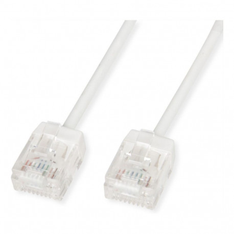 "ROLINE UTP DataCenter Patchkabel Cat.6A (Class EA), LSOH, slim, extra kurzer Stecker, wei, 2 m"