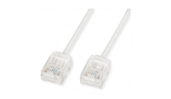 "ROLINE UTP DataCenter Patchkabel Cat.6A (Class EA), LSOH, slim, extra kurzer Stecker, wei, 2 m"