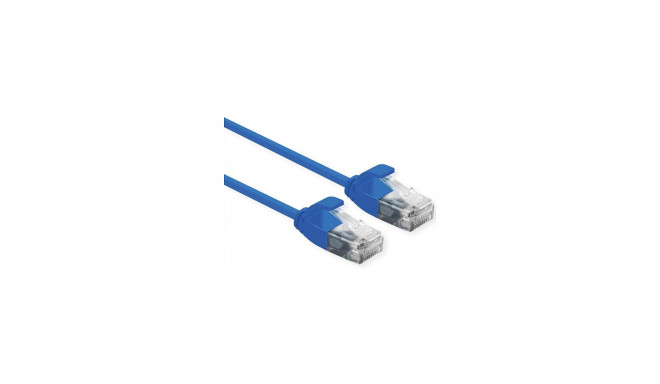 "ROLINE UTP DataCenter Patchkabel Cat.6A (Class EA), LSOH, slim, blau, 0,15 m"