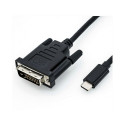 "ROLINE USB Typ C - DVI Adapterkabel, ST/ST, 1 m"