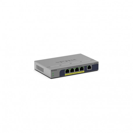 NETGEAR GS105P mittehallatav kommutaator 1 x 10/100/1000 + 4 x 10/100/1000 (PoE+), lauapealne, seina