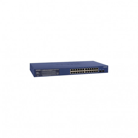 Netgear Smart GS724TP kommutaator - L3 Lite - 24 x 10/100/1000 (PoE+) + 2 x Gigabit SFP - lauapealne