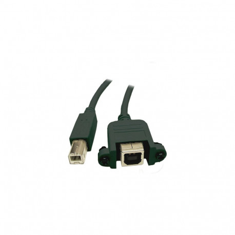 "Verlängerung USB 2.0 Stecker B an Einbaubuchse B, CU, schwarz, 1m,"