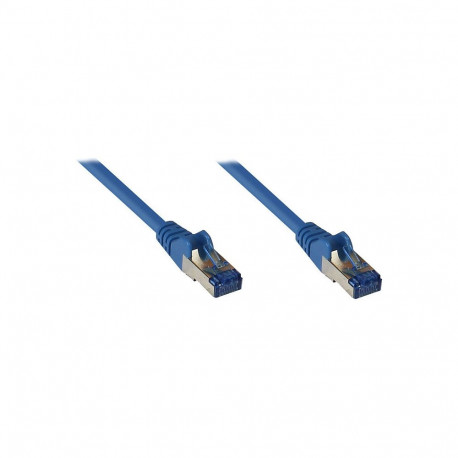 "GoodConnections Patchkabel mit Rastnasenschutz, Cat. 6A, S/FTP, PiMF, halogenfrei, 500MHz, blau, 7,