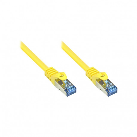 "GoodConnections Patchkabel mit Rastnasenschutz, Cat. 6A, S/FTP, PiMF, halogenfrei, 500MHz, gelb, 3m